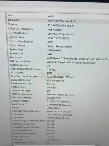 ASUS Prime B650M-R Ryzen 7 7700X Desktop - Windows 11 Pro