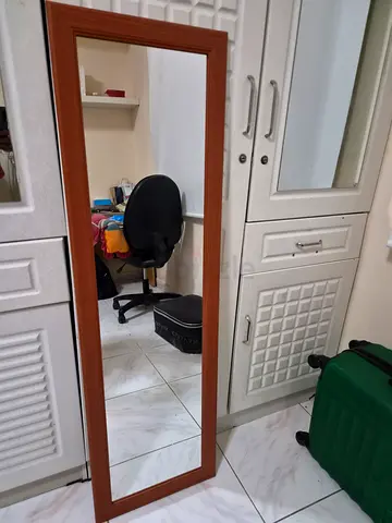 Full-Length Wall Mirror with Frame - Good Condition