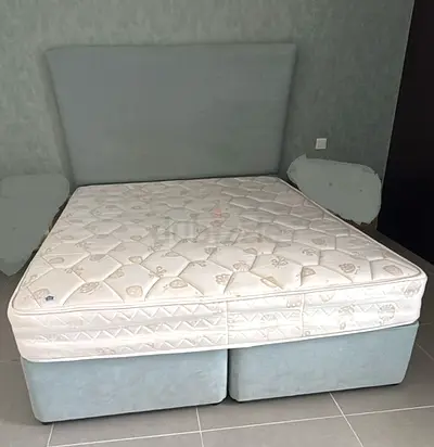 Queen Size Bed with Mattress and Drawers