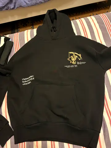 Graphic black hoodie for sale