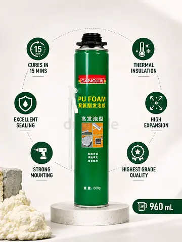 High-Expansion PU Foam — 960 mL