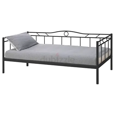 Metal Daybed Frame with Side Rails and bed base - Single/Twin Size
