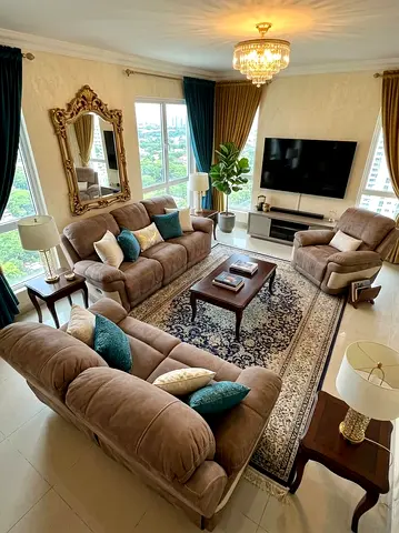 3-Piece Living Room Sofa Set with Recliner
