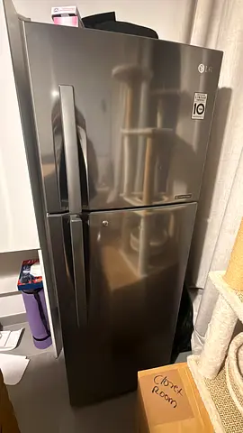 LG Stainless Steel Double Door Refrigerator - Good Condition