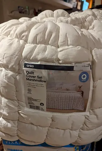 White Marshmallow Quilt Cover Set - Queen