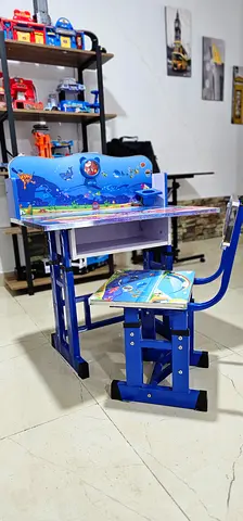 Kids Study Desk and Chair Set with Under Desk Storage, Easy to assemble and unassemble