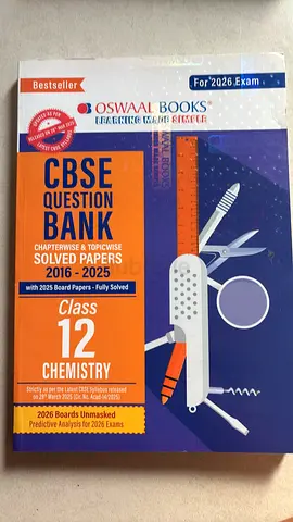 Oswaal Chemistry Class 12th 2016 - 2025 Solved papers