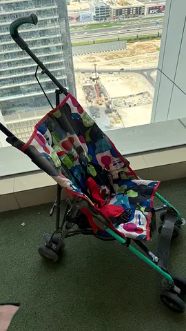 Lightweight umbrella stroller - used, colorful fabric, compact fold