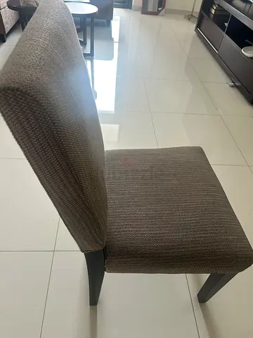 Used upholstered dining chair -  sturdy wooden legs