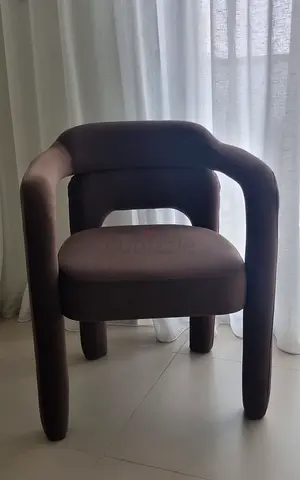 Dining or accent modern chair - upholstered in valvet
