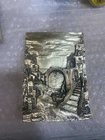metal art plaque-17cm height
