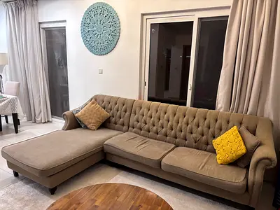Large L-Shaped Sectional Sofa | 2 Pieces | Comfortable & Well Maintained