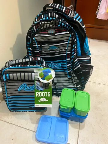 Brand new Roots School backpacks set