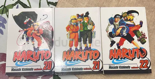 Naruto manga volumes 20, 21, 22 by Masashi Kishimoto (English)