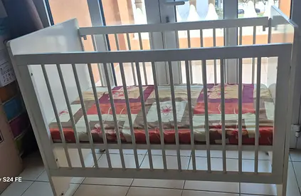 White Wooden Baby Crib / Cot - Good Condition Price negotiable