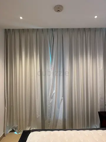 Cream Blackout Curtains with Rail – 2 Panels – 300 × 280 cm - 2 sets for 2 rooms
