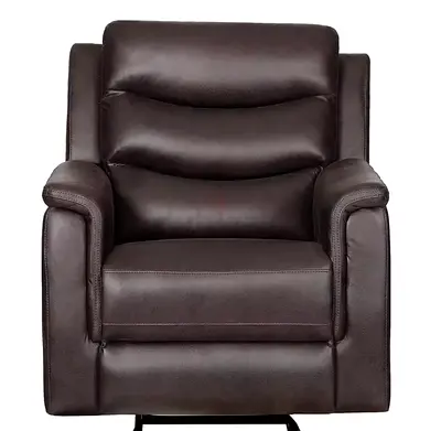 Home Box Vatican Recliner Armchair / Faux Leather Rocking Chair – Brown