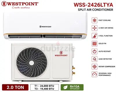 Westpoint WSS-2426LTYA 2.0 Ton Split Air Conditioner (R410A)