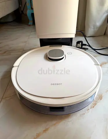 ECOVACS DEEBOT robot vacuum with auto-empty docking station - white