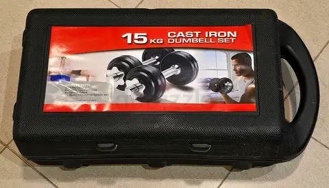 Dumbbell set new with extension bar 15 kg