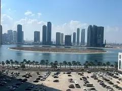 2-bedroom apartment in Al Khan, second tenant, 2 master bedrooms, 2 balconies, sea view, 3 bathrooms