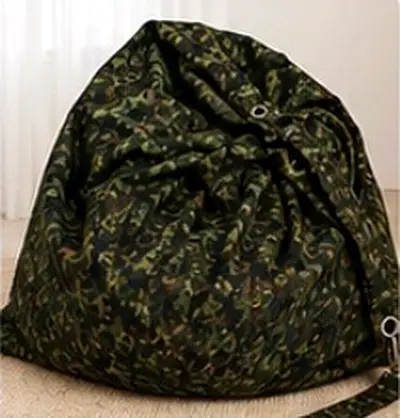 Large Camouflage Bean Bag Chair - Comfortable Floor Seat
