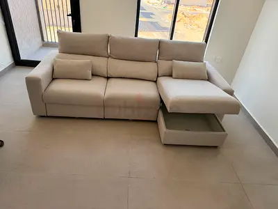 IKEA Esklstuna L Shape Sofa Bed Beige Excellent condition