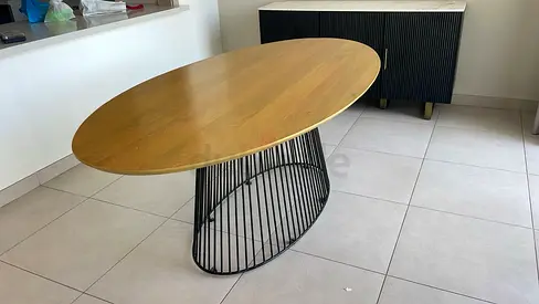 Oval Wooden Dining Table