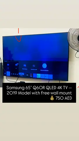 Samsung 65” Q60R QLED 4K TV — 2019 Model
 SMART TV with free wall mount