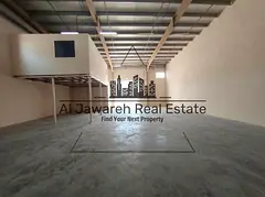 Warehouse for rent in Umm Al Quwain, 3,135 sq. ft., 60 kW, main road, annual rent AED 109,935.
