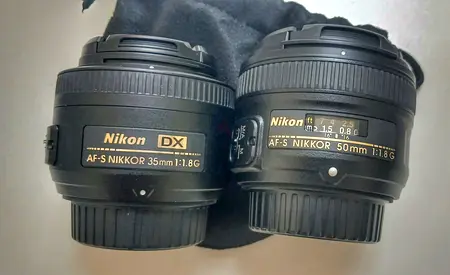 Selling two Nikon prime lenses Nikon AF-S DX NIKKOR 35mm f/1.8G/ Nikon AF-S NIKKOR 50mm f/1.8G
