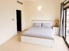 Master Bedroom JVC Villa, Private WC, Balcony, Gym, Pool, Parking, Available NOW, Msg first for view