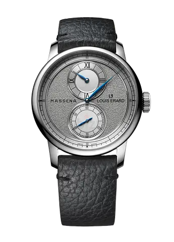 Louis Erard x Massena men's mechanical watch - grey dial, leather strap