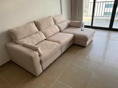 Ikea Eskilstuna L shape sofa bed with storage
