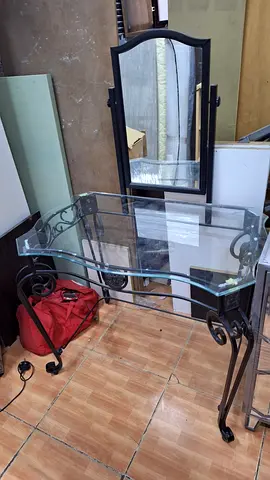 Glass dressing table available for sale in perfect condition