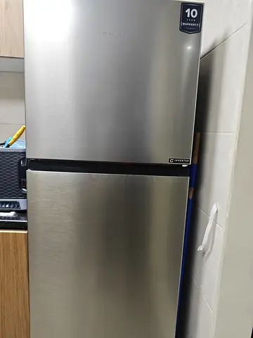 Hisense 2-door Stainless Steel Fridge — Good Condition, 10-year Inverter Warranty