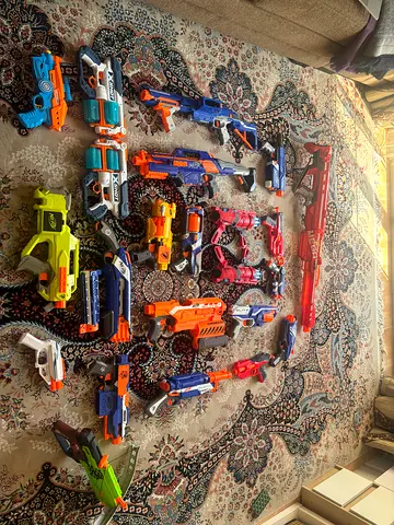 Large Collection of Nerf and X-Shot Toy Blasters