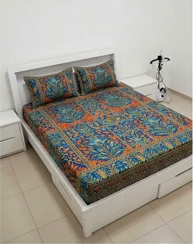 White Double Bed Frame with Storage Drawers and Matching Nightstands