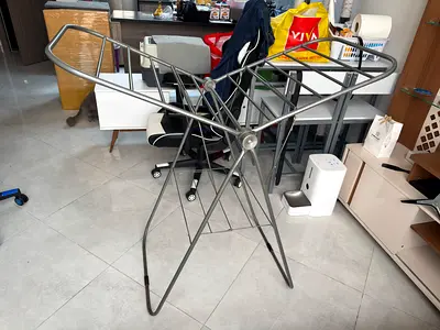 Set of 2 Foldable Indoor/Outdoor Clothes Drying Rack - Stainless Finish