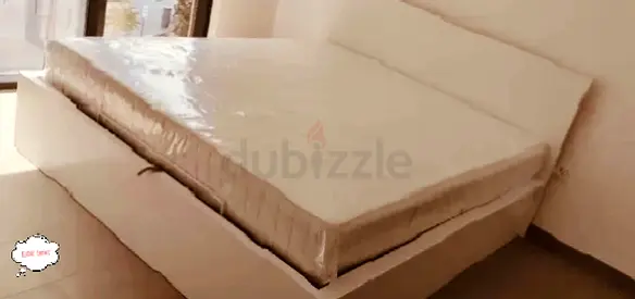IKEA Malam Ottoman king size size 180×200cm bed with inside full storage and IKEA mattress