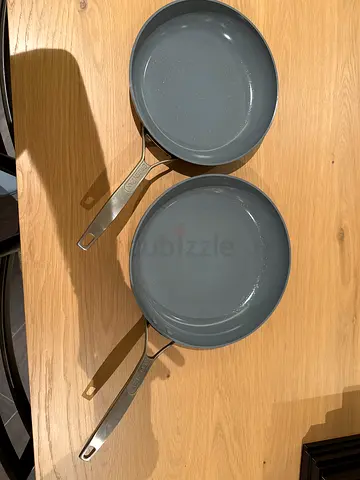 Set of 2 non-stick ceramic frying pans from Greenpan — good used condition