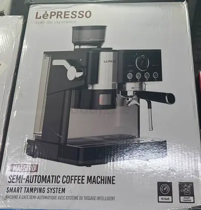 LéPRESSO Maestro Semi-Automatic Espresso Machine with Grinder & Smart Tamping