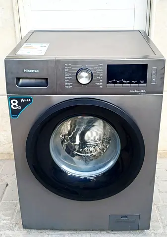 Hisense brand 8kg fully automatic washing machine gray in color it's condition is perfect working.