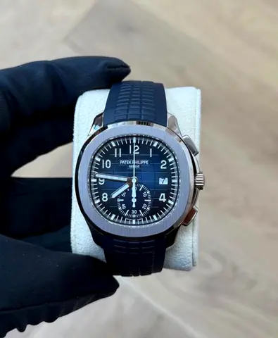 Patek Philippe Aquanaut 5968G Blue Chronograph 1:1 Clone With Box and Card