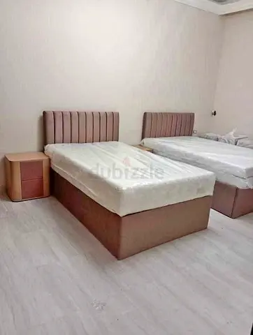 🩶 🩶2 Single Upholstered Beds | Luxury Fabric Finish | Elegant Modern Design 🩶🛏️
