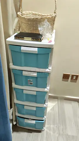 5 Tier Plastic Storage Drawer Unit