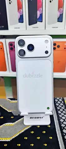 White Smartphone with Triple Camera Setup iphone 17 pro max 1TB American master copy original UI