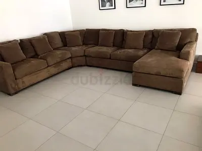 Excellent Condition Crate&barrel AXIS U shape sofa Brown