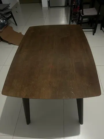 Solid Wood Dining Table - Seats 4, Dark Finish