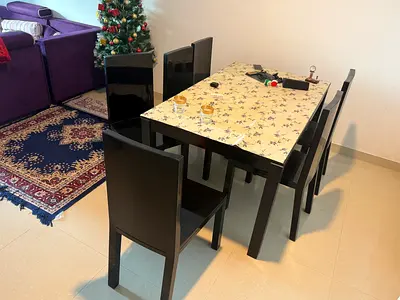Dining table with six chairs for sale